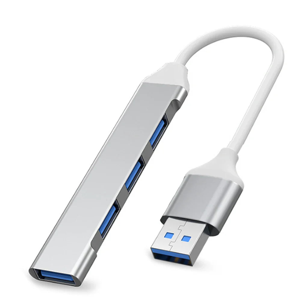 4-Port USB-C Hub 3.0 Splitter Adapter — OTG Multi-Port Expander for MacBook, Laptop & PC