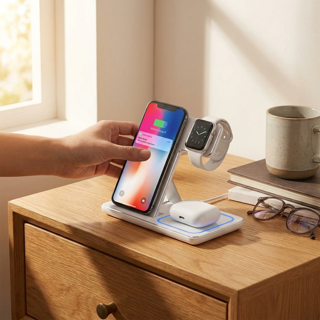 3-in-1 Wireless Charging Station lifestyle