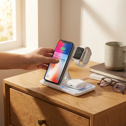 3-in-1 Wireless Charging Station lifestyle